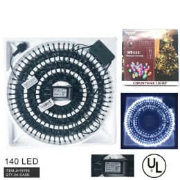 24 Pieces Christmas Light - 140l Green Wire White Color W/music - Christmas Decorations