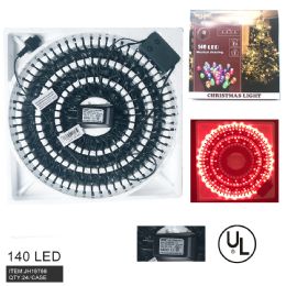 24 Pieces Christmas Light - 140l Green Wire Red Color W/music - Christmas Decorations