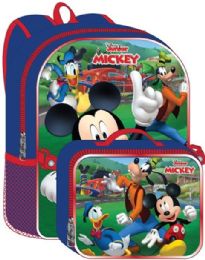 24 Pieces Backpack W/ Lunch Box - 16" Mickey - Backpacks 16"