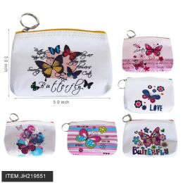480 Pieces Coin Purse - Butterfly Design 6 Styles Mix - Coin Holders & Banks