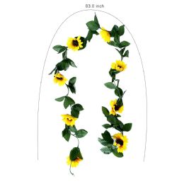 24 Pieces Garland Sunflower Vine 83" - Artificial Flowers