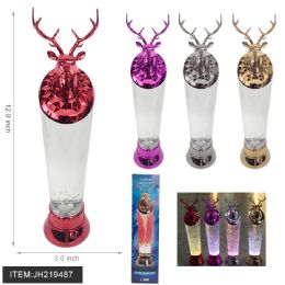 12 Pieces Light Up Candle With Deer Design Mix Color - Light Up Toys