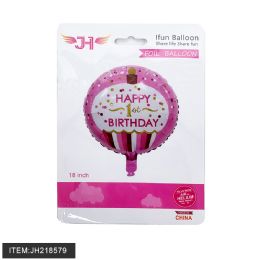 24 Pieces 18" Happy Birthday Foil Balloon - Balloons & Balloon Holder