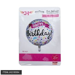 24 Pieces Happy Birthday Foil Balloon 18" - Balloons & Balloon Holder