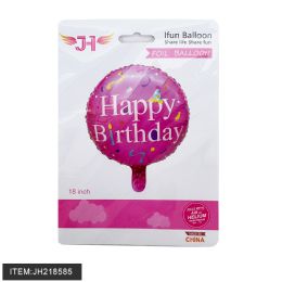 24 Pieces Happy Birthday Foil Balloon 18" - Balloons & Balloon Holder
