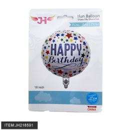 24 Pieces Happy Birthday Foil Balloon 18" - Balloons & Balloon Holder