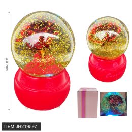 12 Pieces Valentine Crystal Ball 4" With Light & Music - Valentine Decorations