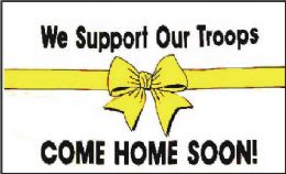 24 Pieces 3 X 5 Polyester Flag, We Support Our Troops - Come Home Soon, With Grommets - Flag