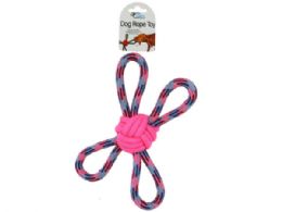 36 pieces 11 In 4-Way Rope Dog Pull With Knotted Chew Ball Center - Pet Toys