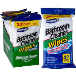 16 of Wipes 42ct Bathroom Cleaner 2-8pc Pdq Powerhouse
