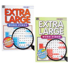24 pieces Word Find Extra Large 80 Pg 2 Titles In Counter Display - Crosswords, Dictionaries, Puzzle books