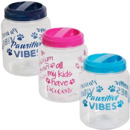36 Pieces Pet Treat/food Plastic Jar W/lid 3 Colors - Pet Chew Sticks and Rawhide