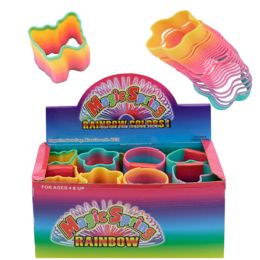 32 Wholesale Magic Spring Rainbow 4asst Shapes 3x2.5in Ea W/hdr In 16pc Pdq