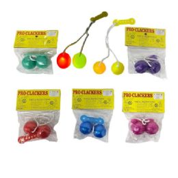 24 Pieces LighT-Up Clacker Balls On String - Light Up Toys