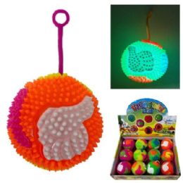 24 Pieces LighT-Up Yoyo Ball With Squeaker [thumbs Up] - Light Up Toys