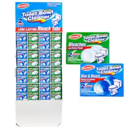 96 pieces Toilet Bowl Cleaner 2ct Bleach Tablets In 96pc Floor Display Powerhouse - Cleaning Products