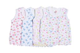 480 Pieces Girl's White Print Floral Tank Top (0-9) - Baby Apparel