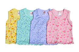 300 Pieces Girl's Color Floral Tank Top (8-12) - Baby Apparel