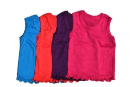 300 Pieces Girl's Colored (purple, Blue, Pink, Red) Tank Top (8-12) - Baby Apparel