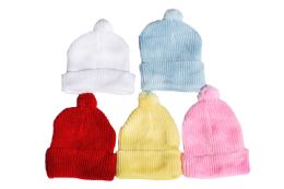 3600 Pieces Kids Colored Knitted Beanie - Winter Beanie Hats
