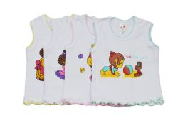 480 Pieces Girl's Colored Floral Spaghetti Tank Top (0-9) - Baby Apparel