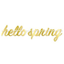 12 pieces Foil Hello Spring Streamer - Streamers & Confetti