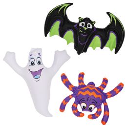 12 pieces Inflatable Bat, Ghost & Spider - Inflatables