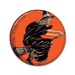 168 pieces Vintage Halloween Flying Witch Button - Halloween