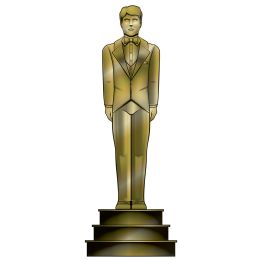 Red Carpet Male Statuette StanD-up - Party Paper Goods