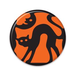 168 pieces Vintage Halloween Cat Silhouette Button - Halloween