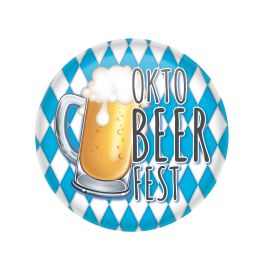 6 pieces Oktobeerfest Button - Hanging Decorations & Cut Out