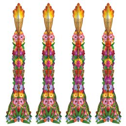 Luau 3-D Tiki Torch Props - Photo Prop Accessories & Door Cover