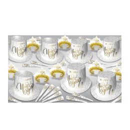 White New Year Gold Asst For 50 - New Years