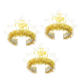 50 pieces White New Year Gold Tiara - Party Hats & Tiara