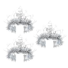 50 pieces White New Year Silver Tiara - Party Hats & Tiara