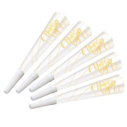 100 pieces White New Year Gold Horns - New Years