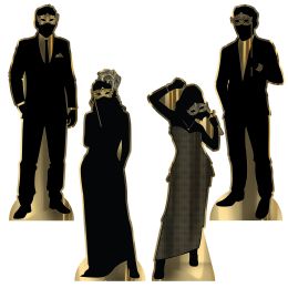Masquerade Silhouette StanD-Ups - Photo Prop Accessories & Door Cover