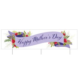 6 pieces Plas Jumbo Happy Mother's Day Yard Sign - Signs & Flags