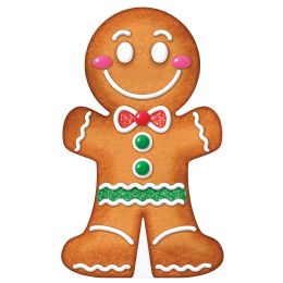 4 pieces Gingerbread Man Cookie StanD-up - Party Paper Goods