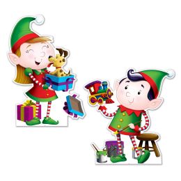 4 pieces Elves StanD-Ups - Party Paper Goods