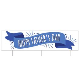 6 pieces Plas Jumbo Happy Father's Day Yard Sign - Signs & Flags