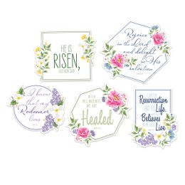 12 pieces He Is Risen! Cutouts - Hanging Decorations & Cut Out