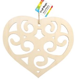 24 Pieces Wooden Heart - Craft Kits