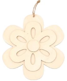 24 Pieces 3d Wooden Daisy - Craft Kits