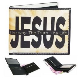 6 Pieces Vegan Leather Wallet [bifold] Jesus:the Way. The Truth. The Light - Leather Wallets