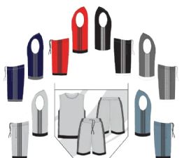 48 Pieces Mens Activewear Set, Muscle Top And Shorts Sizes S-xl - Men's Activewear