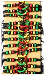 24 of Wholesale Rasta Color Dream Catcher Bracelet