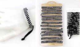 24 Pieces Wholesale Braided/ Crocheted Bracelet Black/white Color - Bracelets