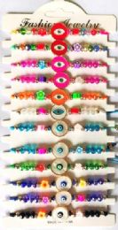 24 Pieces Wholesale Evil Eye Fashion Bracelet - Bracelets