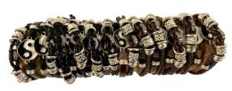 24 Pieces Wholesale Ying Yang Faux Leather Bracelet - Bracelets